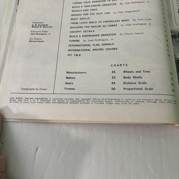 Car Model Racing Handbook Magazine Volume 1 Slot Car 1963 Vintage - Picture 5 of 5